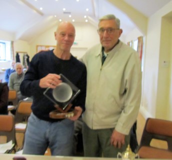 Bert presents Ian Alston with the Bill Alston trophy